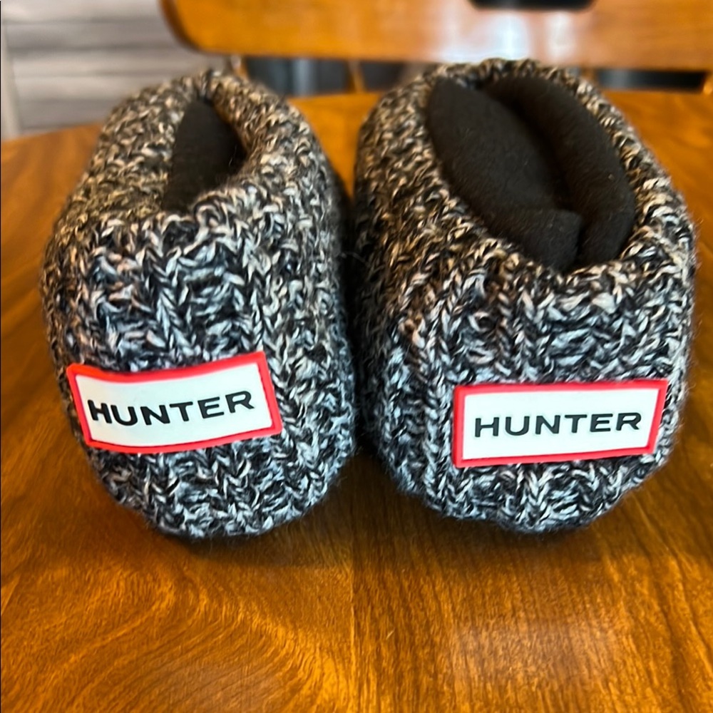 Hunter Black and White Knit Boot Socks